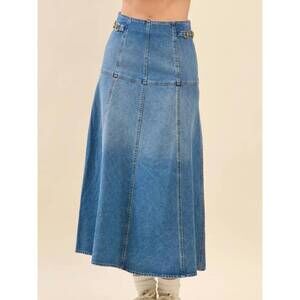 NEW TCEC gilli midi skirt in denim